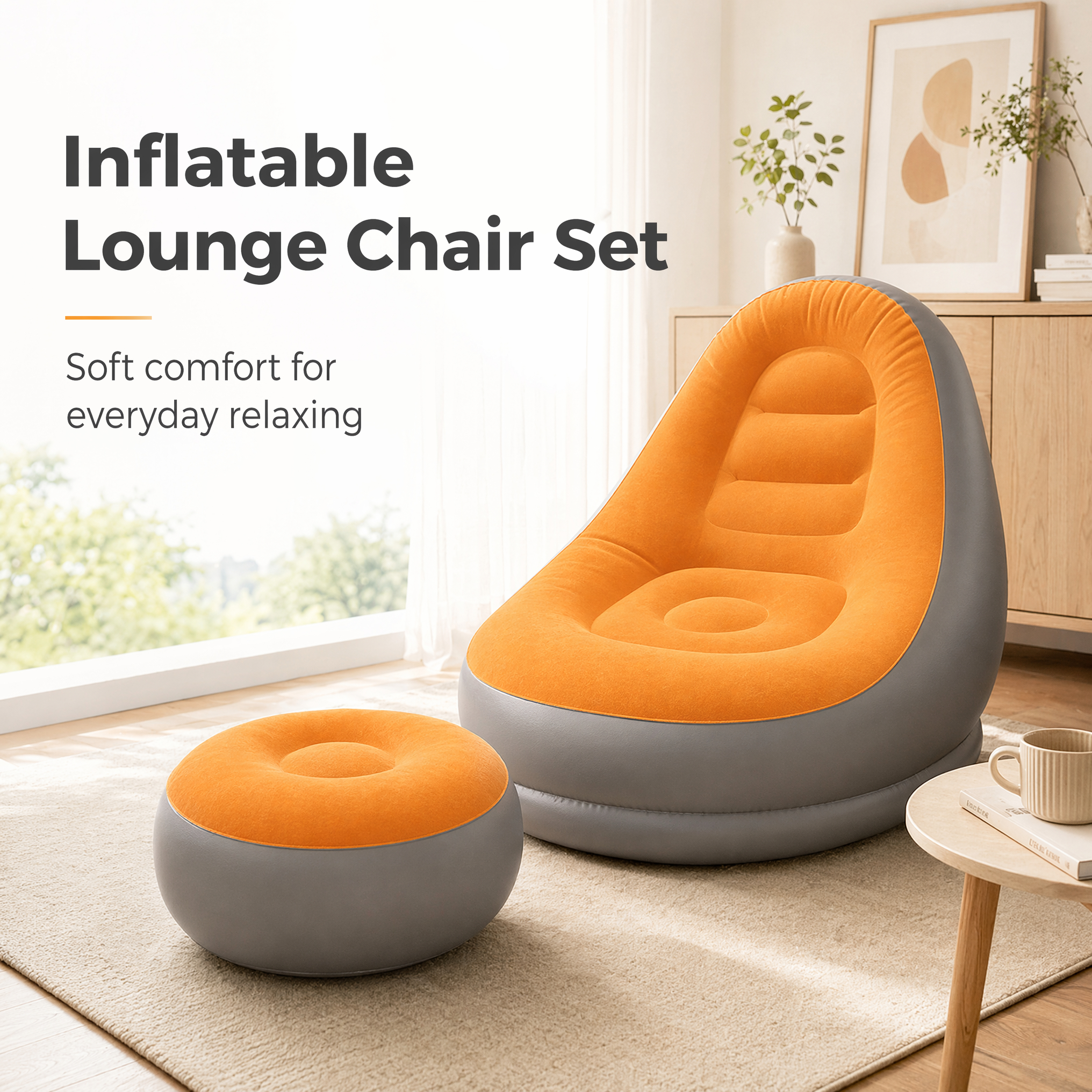 Outdoor Furniture Weatherproof - 2 IN 1 Inflatable Sofa with