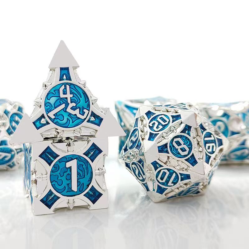 Bistro Table Set - 7 Pcs Cosplay D4-D20 DND Brass