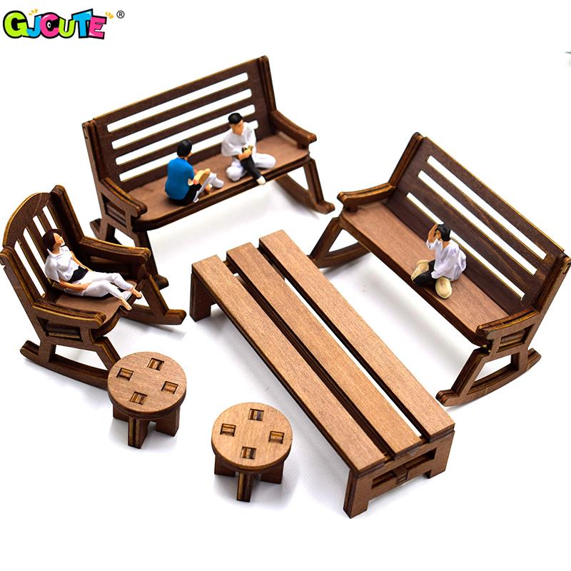 Bistro Table Set - 1：12 Dollhouse Mini Park Table Chair