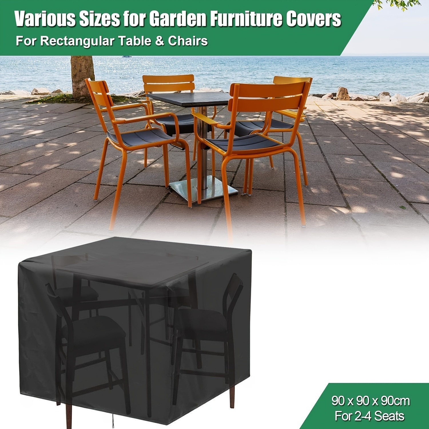 Bistro Table Set - Heavy-Duty 210D Outdoor Garden Furniture Cover