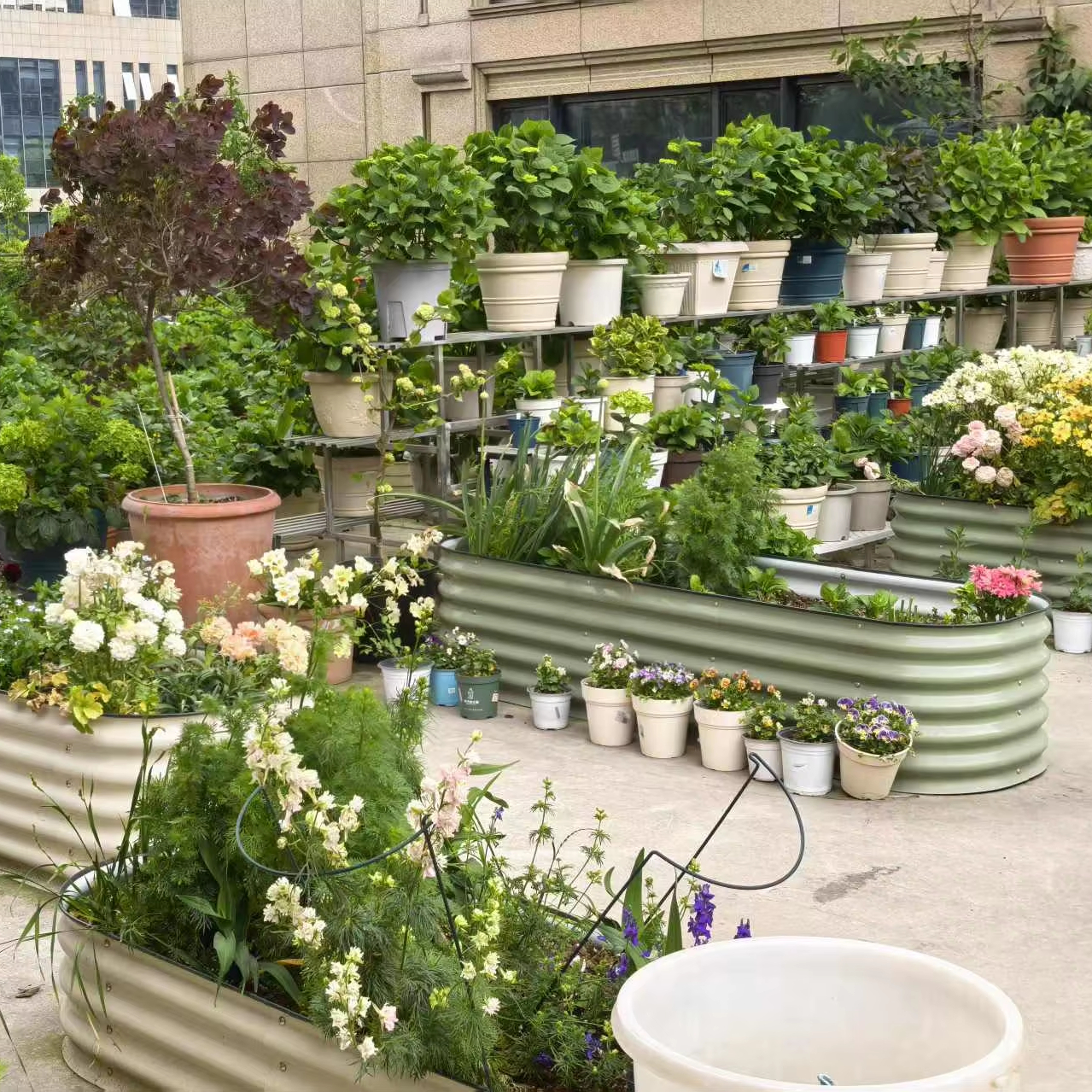 Planter Raised Metal - Large Galvanized Raised Garden Bed Kit,