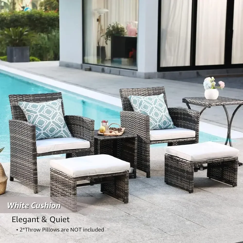 6-Piece Outdoor Grey Wicker Pa - Outdoor Furniture Grey ulasan dan harga