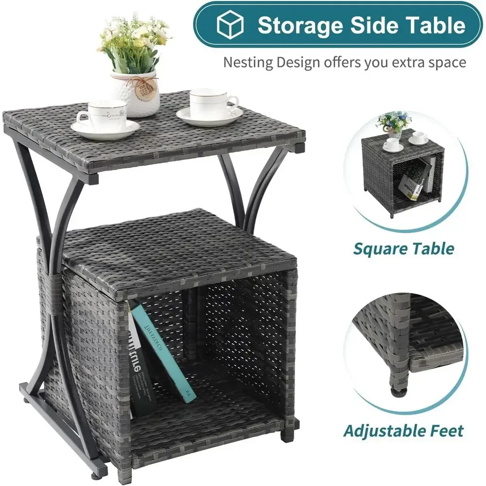 6-Piece Outdoor Grey Wicker Pa - Outdoor Furniture Grey ulasan dan harga