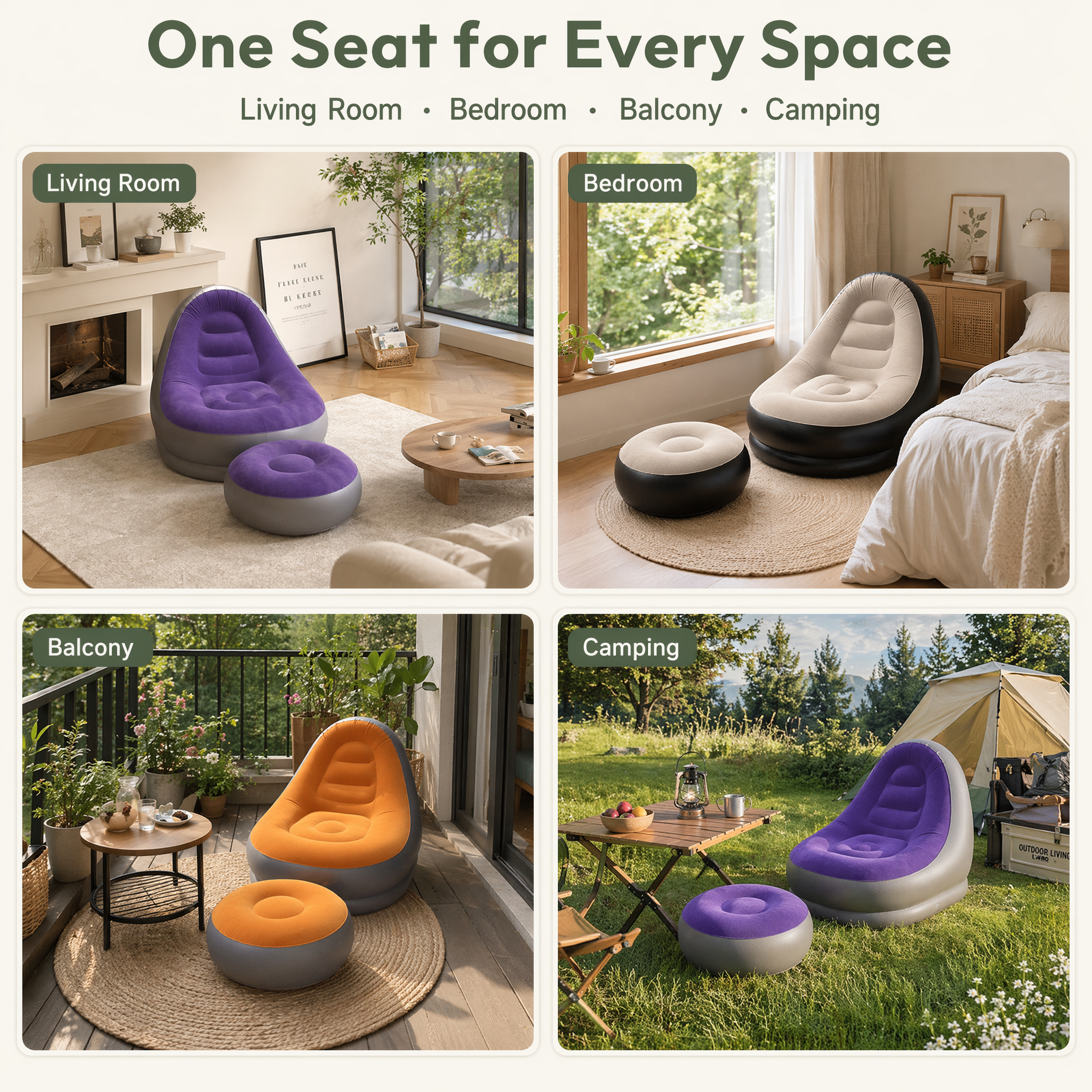 2 IN 1 Inflatable Sofa with St - Outdoor Furniture Weatherproof ulasan dan harga