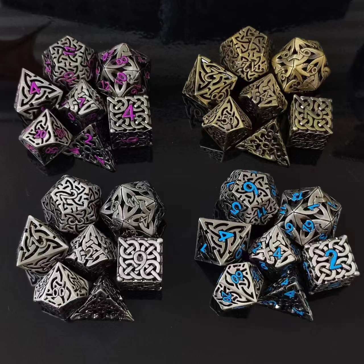 7 Pcs Cosplay D4-D20 DND Brass - Bistro Table Set ulasan dan harga