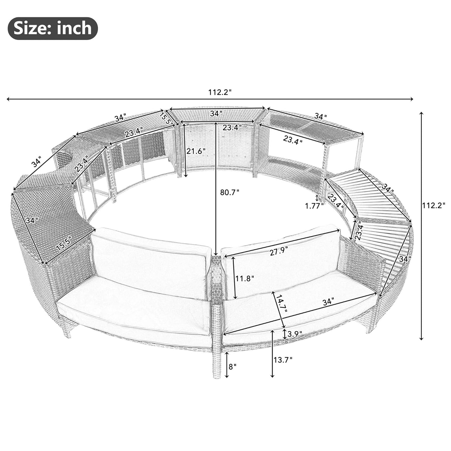 Rattan Patio Sofa Set with Sto - Outdoor Furniture Grey ulasan dan harga