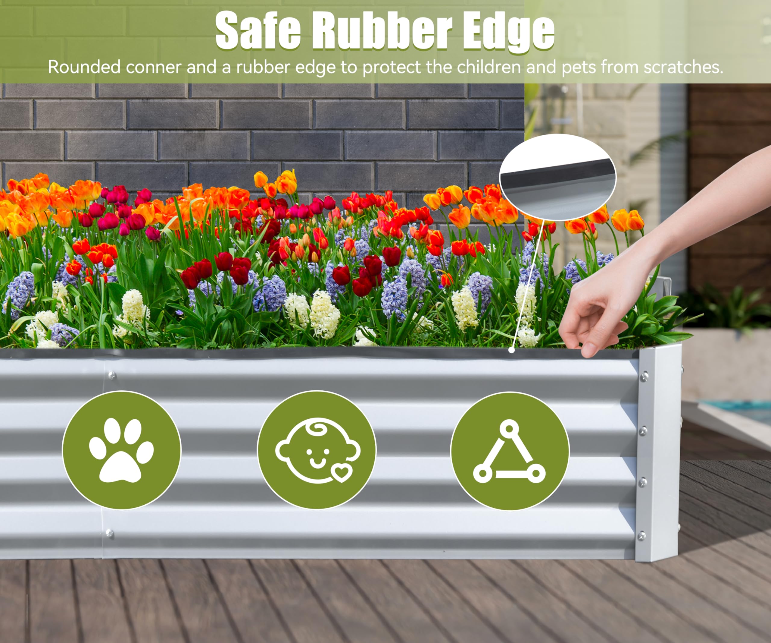 6x3x1ft Galvanized Raised Gard - Planter Raised Metal ulasan dan harga