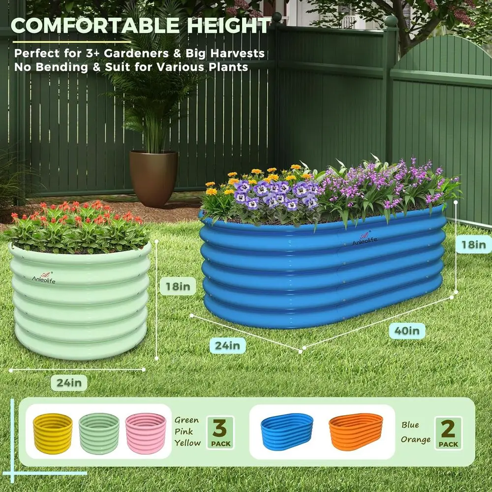 5-Pack 18 Tall Kids Mini Raise - Planter Raised Metal ulasan dan harga