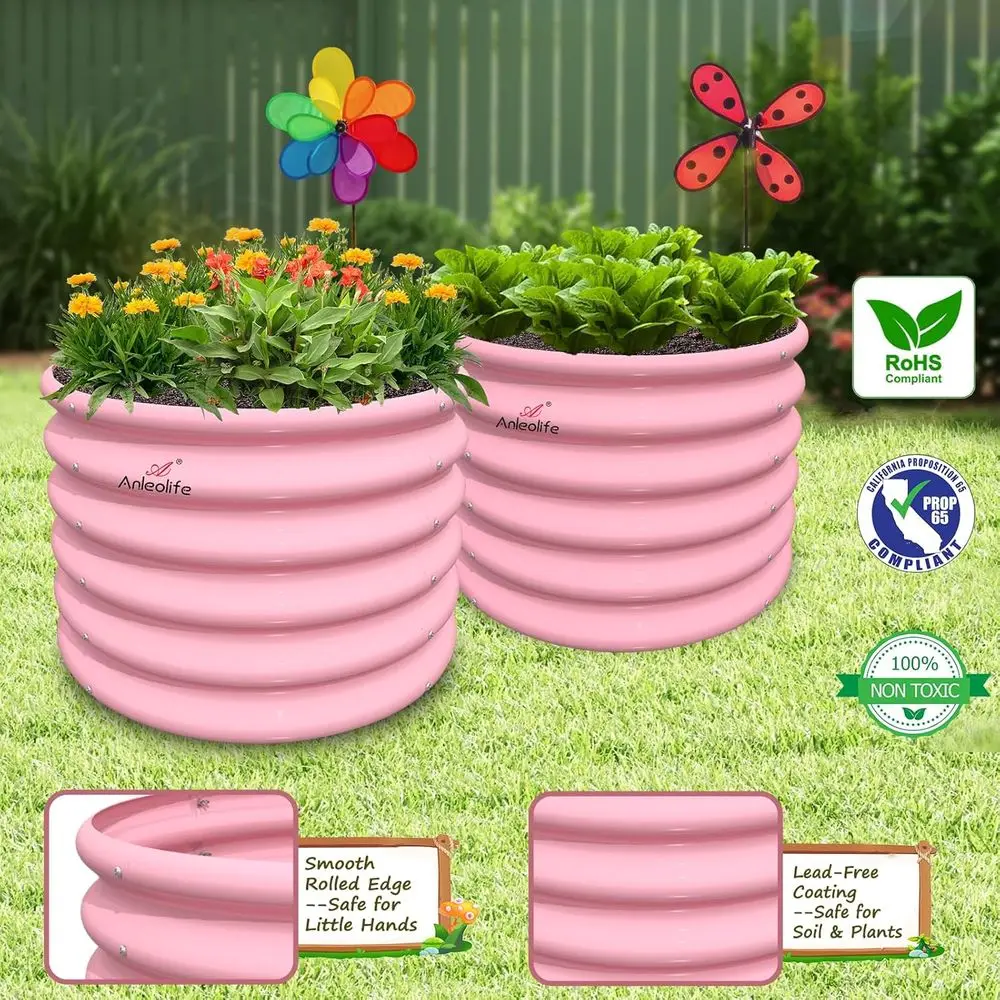5-Pack 18 Tall Kids Mini Raise - Planter Raised Metal ulasan dan harga