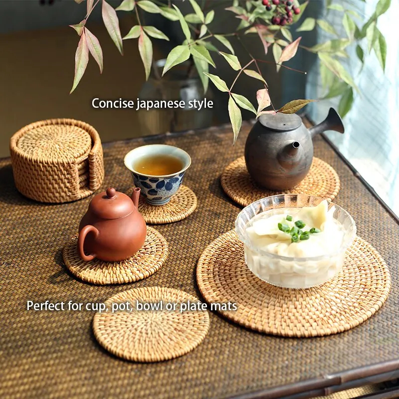 6Pcs Drink Coasters Set For Ku - Bistro Table Set ulasan dan harga