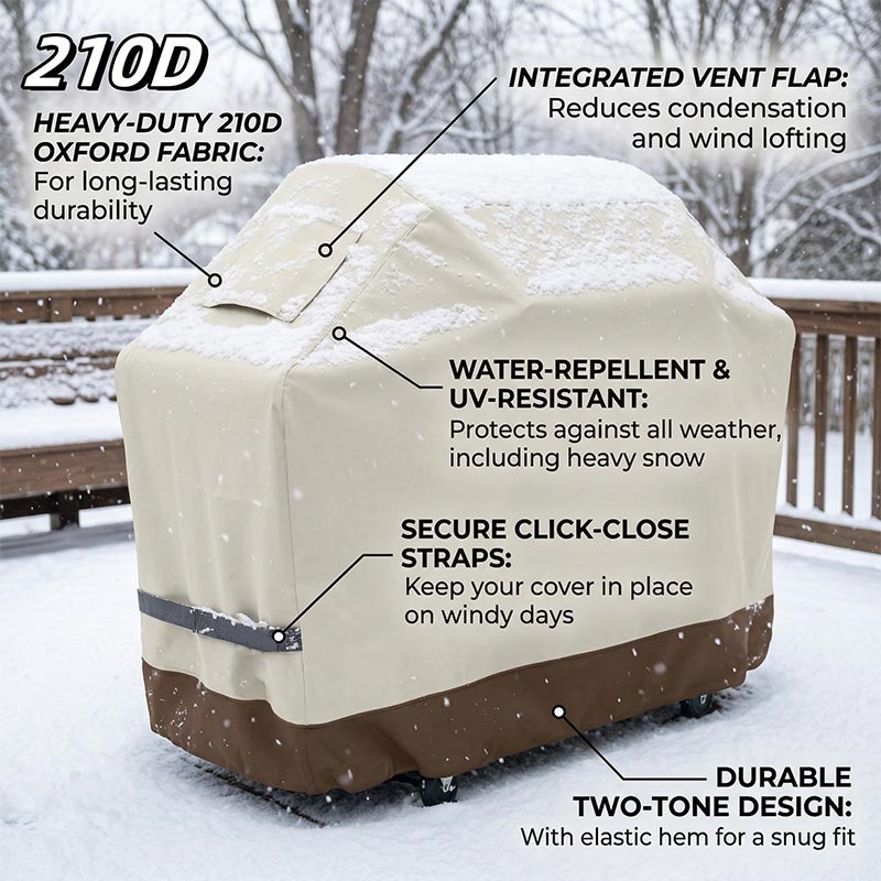 210D BBQ Beige Barbecue Grill  - Outdoor Furniture Weatherproof ulasan dan harga