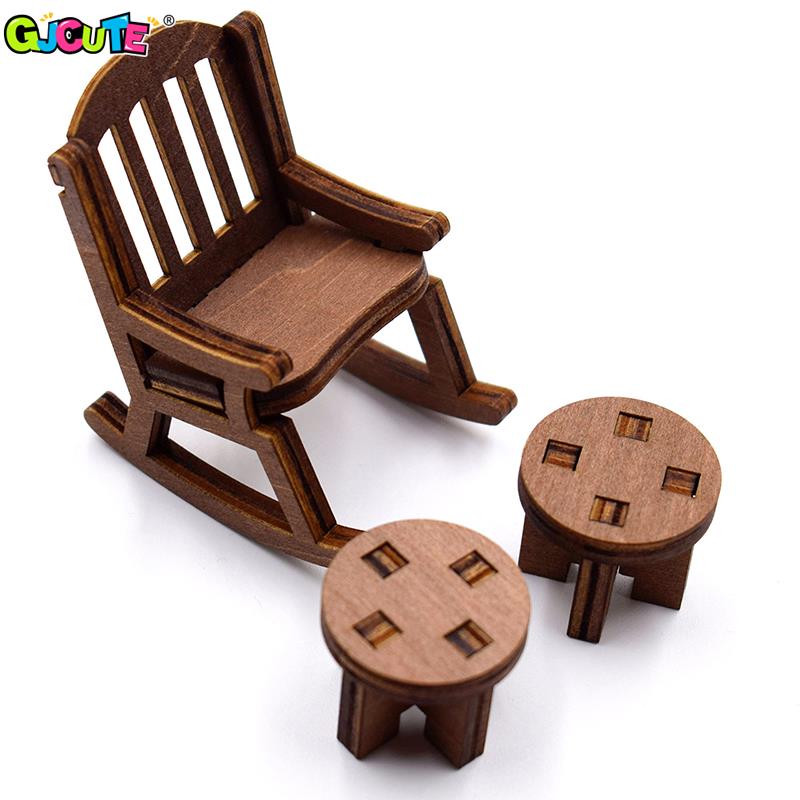 1：12 Dollhouse Mini Park Table - Bistro Table Set ulasan dan harga