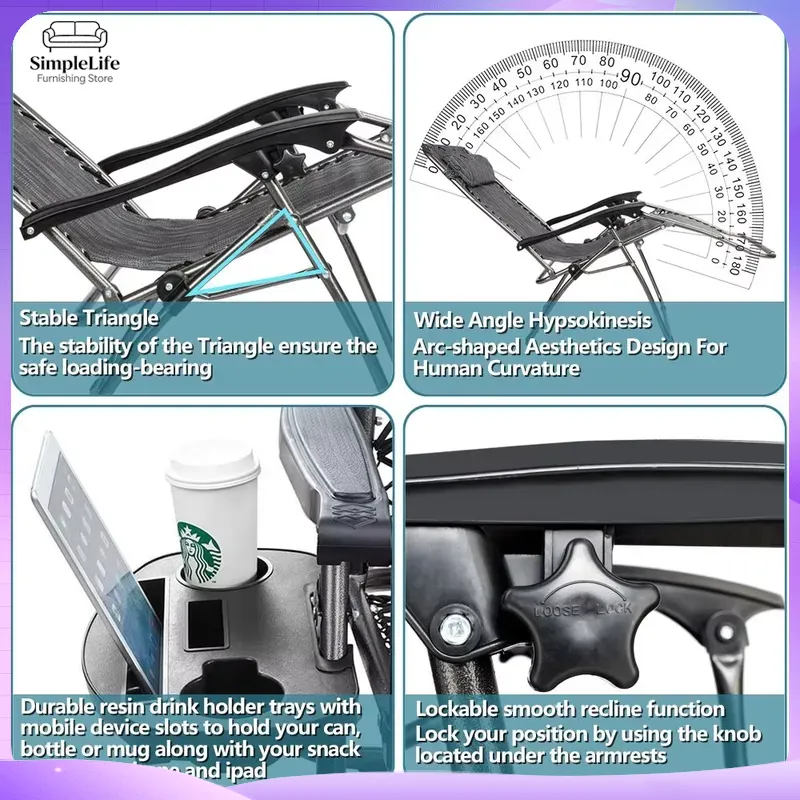 Infinite Zero Gravity Chair Ad - Outdoor Furniture Grey ulasan dan harga