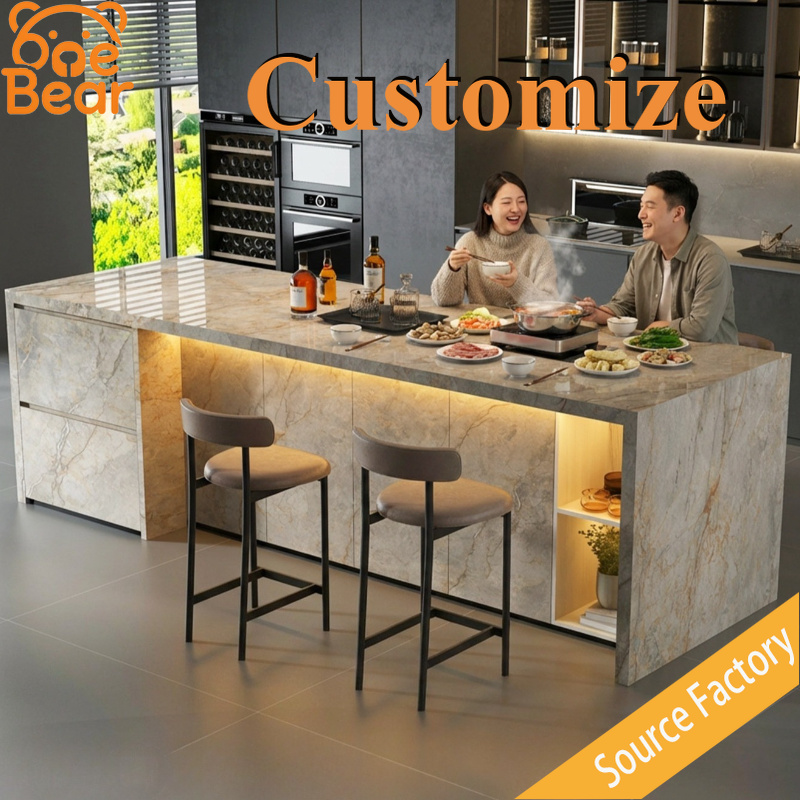 Square Solid Marble Island Cou - Outdoor Furniture Easy To Clean ulasan dan harga