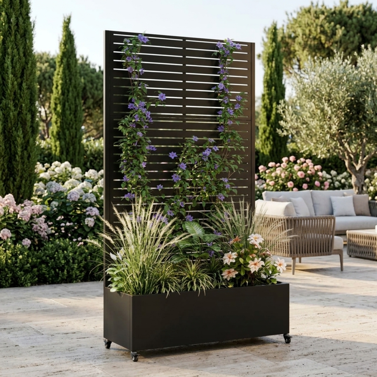 Metal Planter Box with Trellis - Planter Raised Metal ulasan dan harga