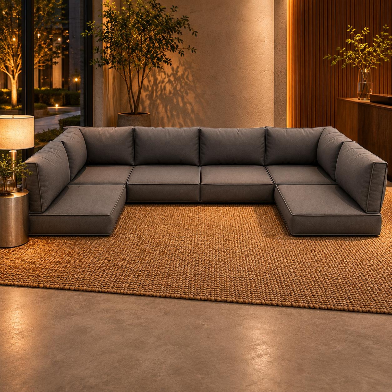 7 Pieces 7-Piece Sofa Cushion  - Outdoor Furniture Sofa ulasan dan harga