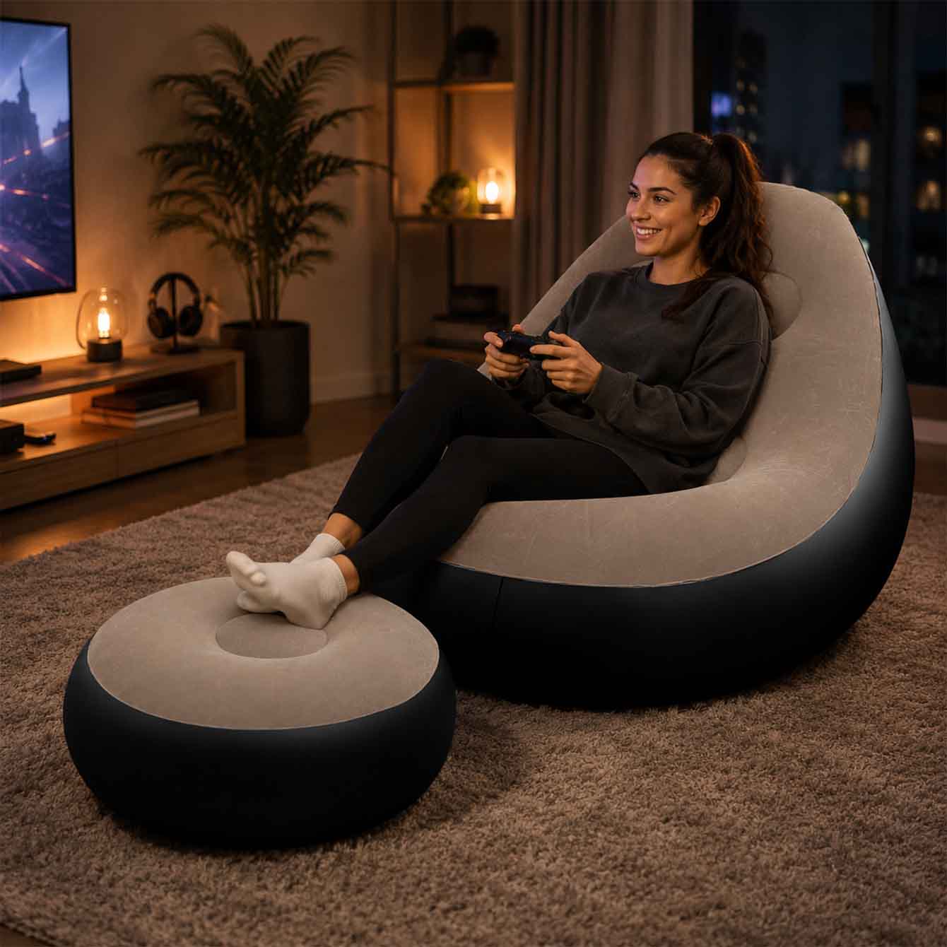 Inflatable Chair for Adults,Po - Outdoor Furniture Weatherproof ulasan dan harga