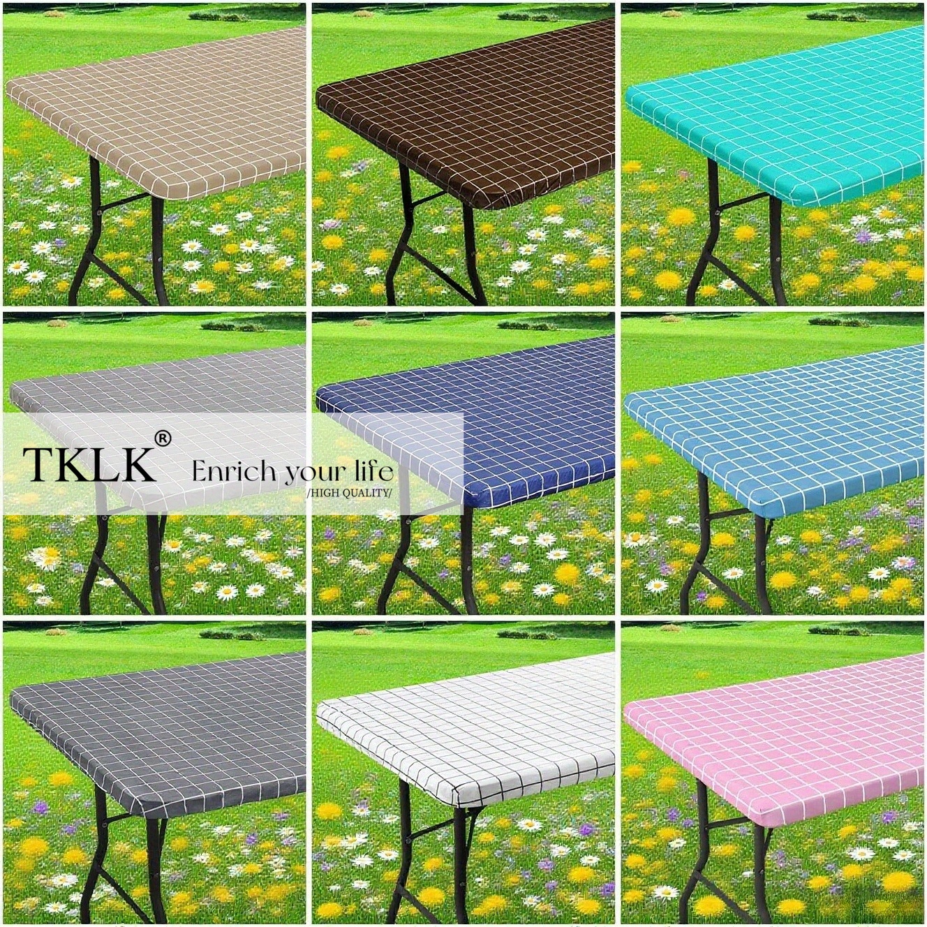 Rectangle Table Cloth, Elastic - Outdoor Furniture Sofa ulasan dan harga