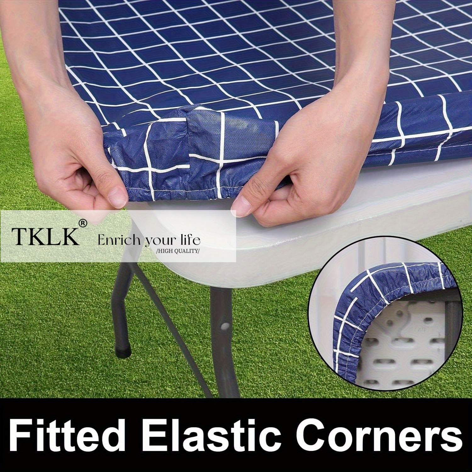 Rectangle Table Cloth, Elastic - Outdoor Furniture Sofa ulasan dan harga