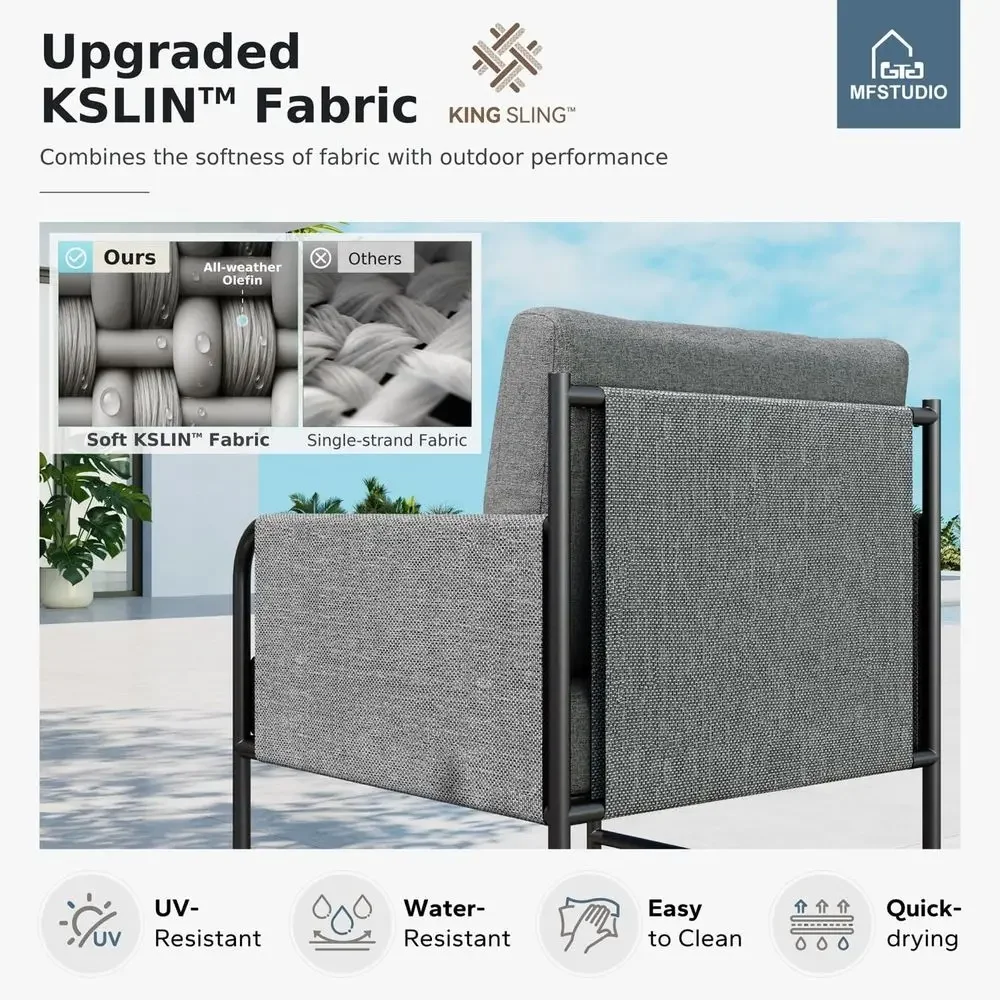 5-Seat Outdoor Patio Furniture - Outdoor Furniture Grey ulasan dan harga