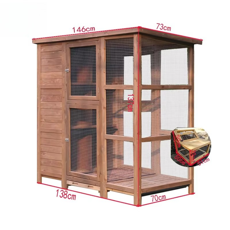 Large Wooden Bird Aviary Cage  - Outdoor Furniture Easy To Clean ulasan dan harga