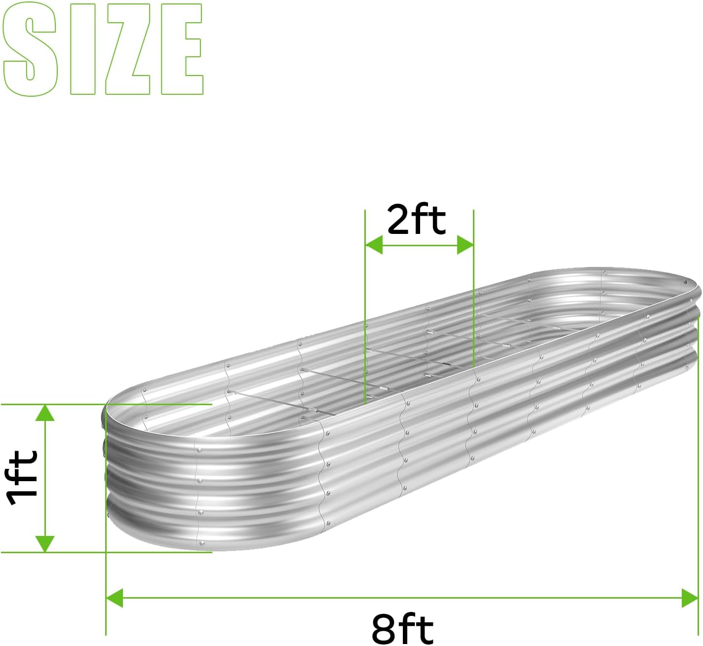 8ft Galvanized Raised Garden B - Planter Raised Metal ulasan dan harga