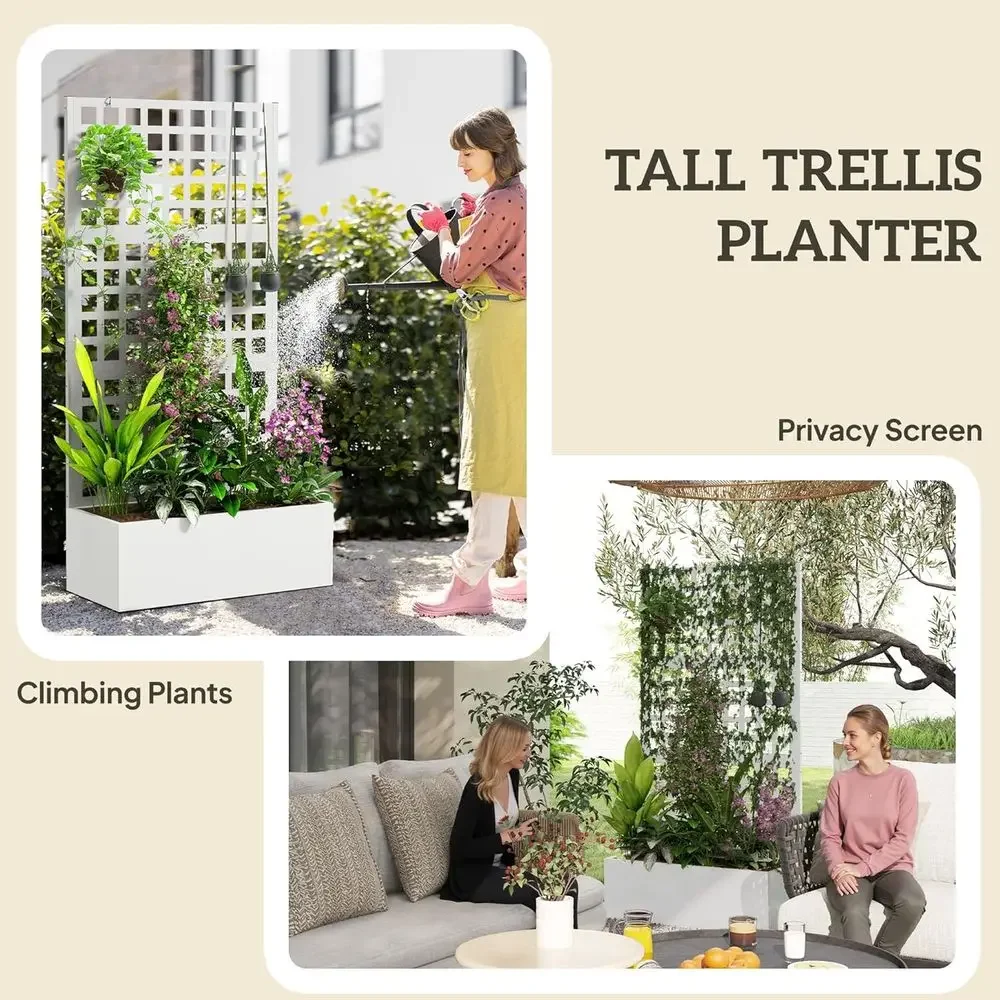 Raised Garden Bed with Trellis - Planter Raised Metal ulasan dan harga