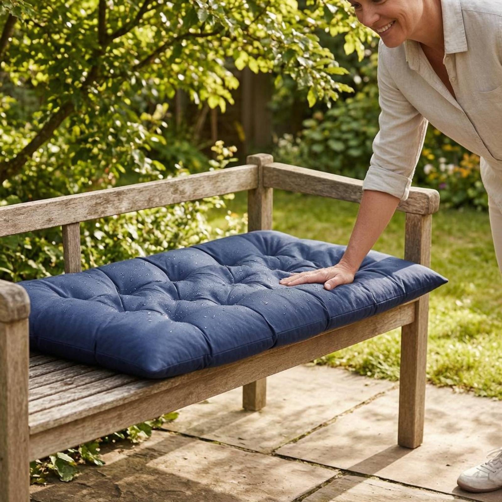 Waterproof Bench Cushion Sunpr - Outdoor Furniture Easy To Clean ulasan dan harga
