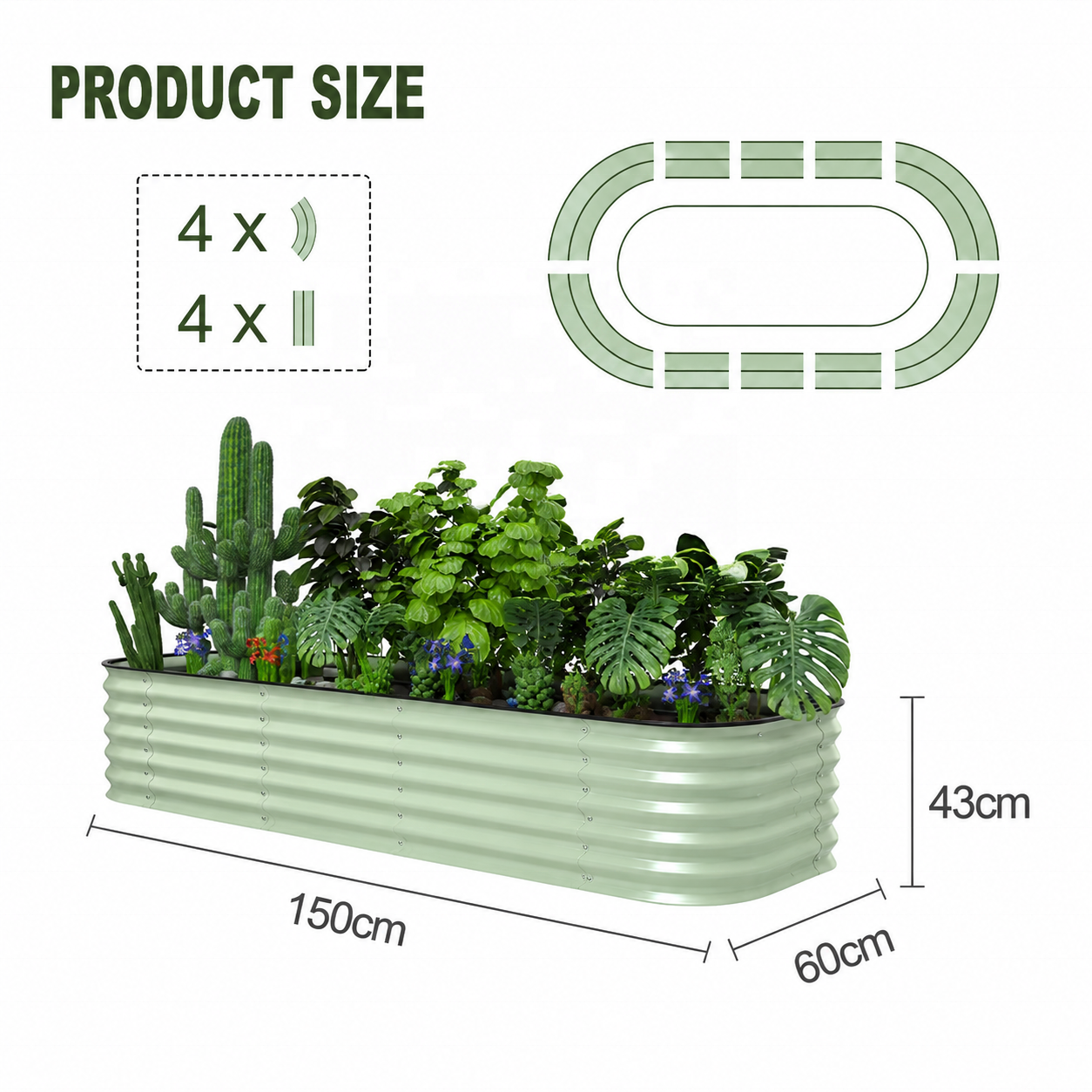 Modern Metal Raised Garden Bed - Planter Raised Metal ulasan dan harga