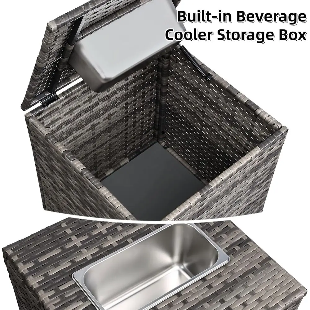 4-Piece Outdoor Patio Furnitur - Outdoor Furniture Grey ulasan dan harga