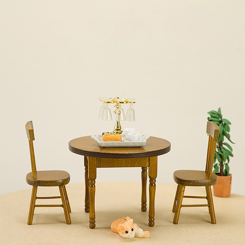 1/12 Miniature Dollhouse Furni - Bistro Table Set ulasan dan harga