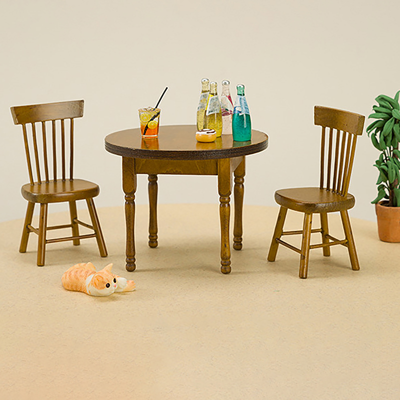 1/12 Miniature Dollhouse Furni - Bistro Table Set ulasan dan harga