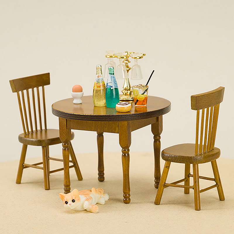 1/12 Miniature Dollhouse Furni - Bistro Table Set ulasan dan harga