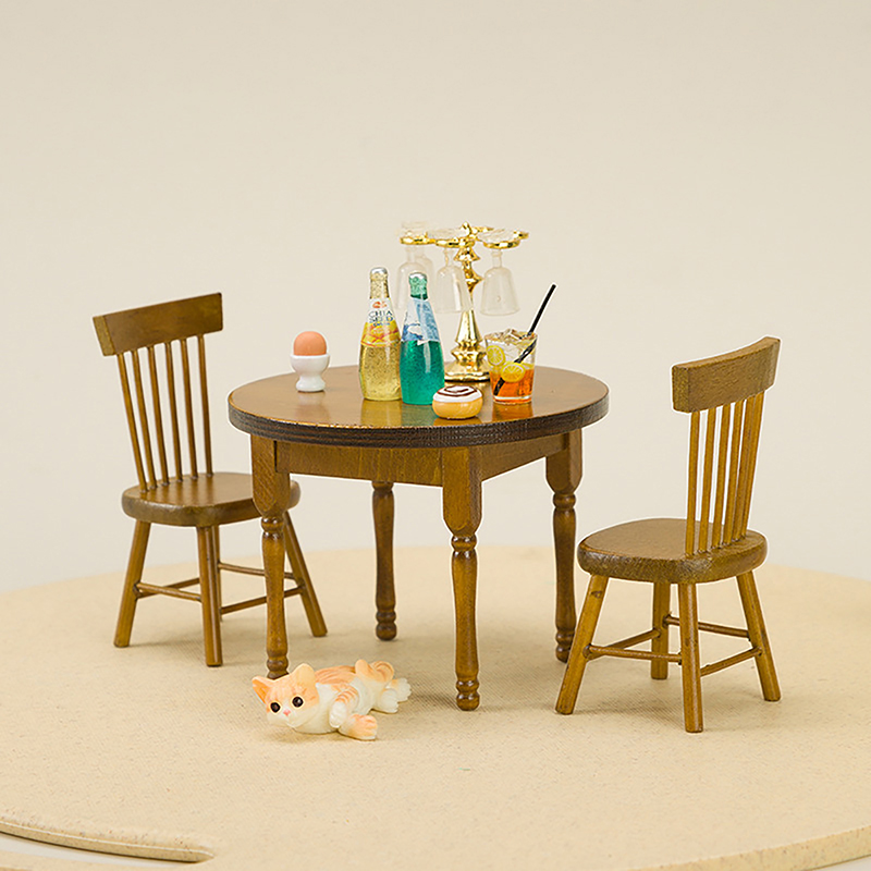 1/12 Miniature Dollhouse Furni - Bistro Table Set ulasan dan harga