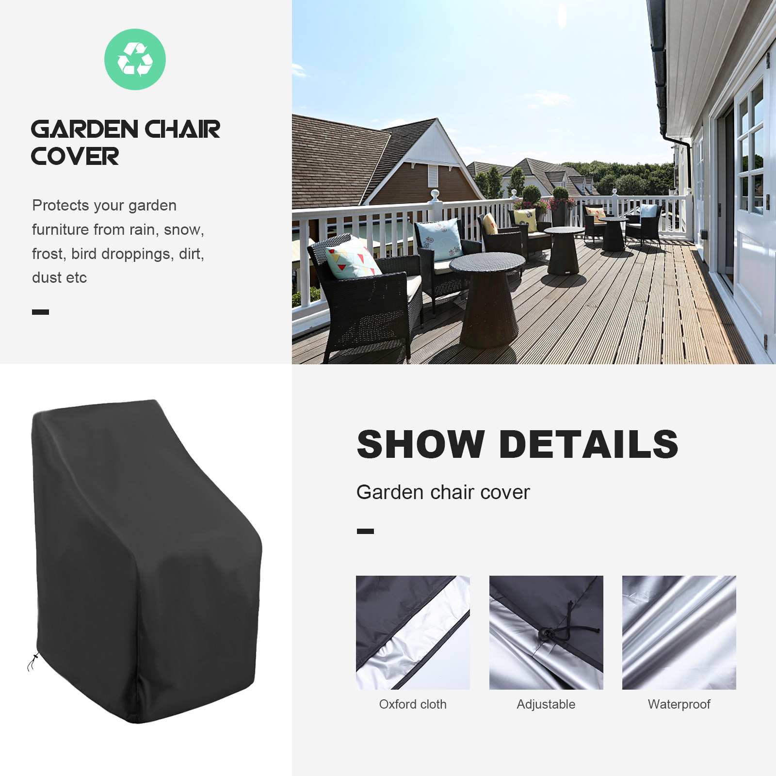 1Pcs Outdoor Chair Cover Water - Outdoor Furniture Easy To Clean ulasan dan harga