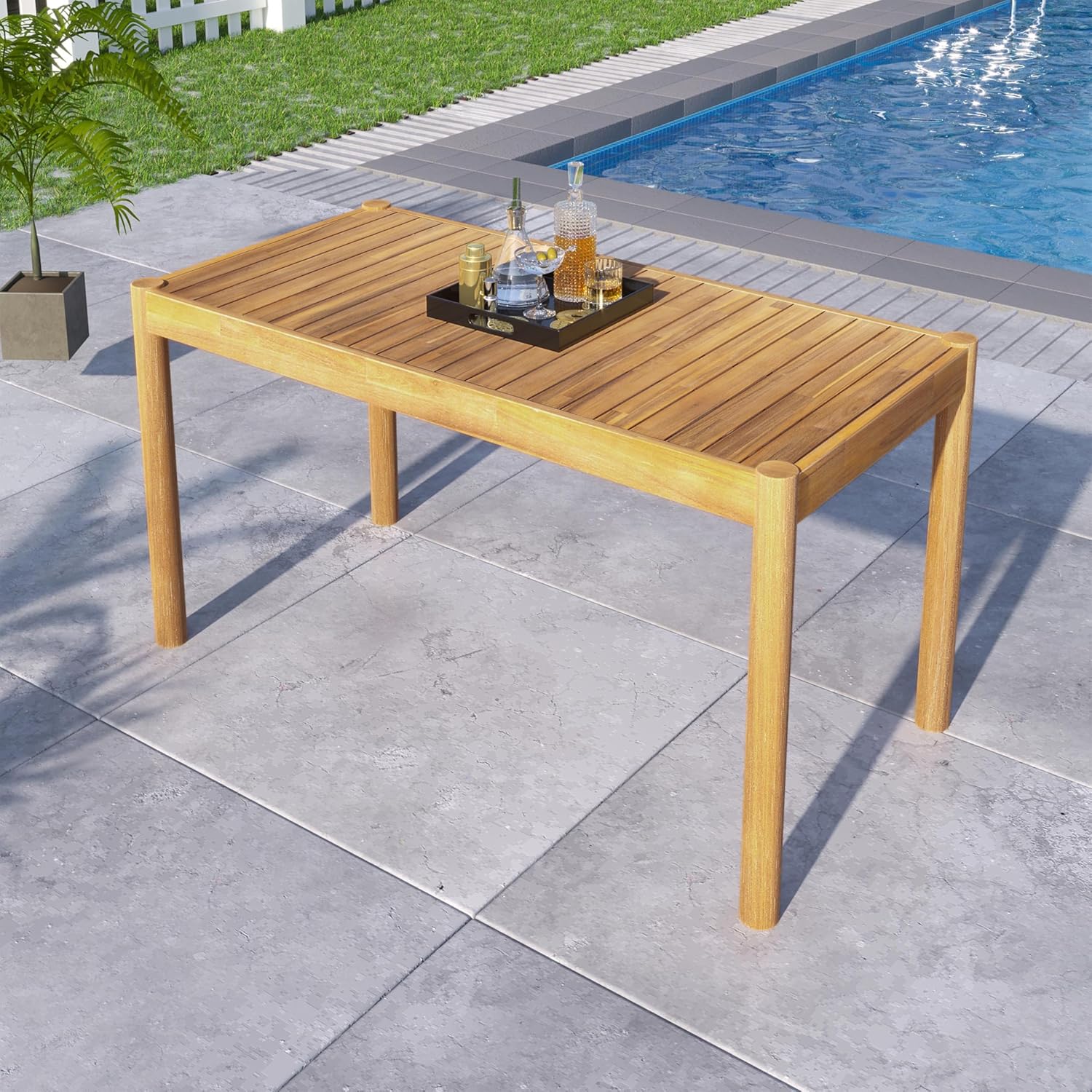 Solid Acacia Wood Outdoor Dini - Outdoor Furniture Easy To Clean ulasan dan harga