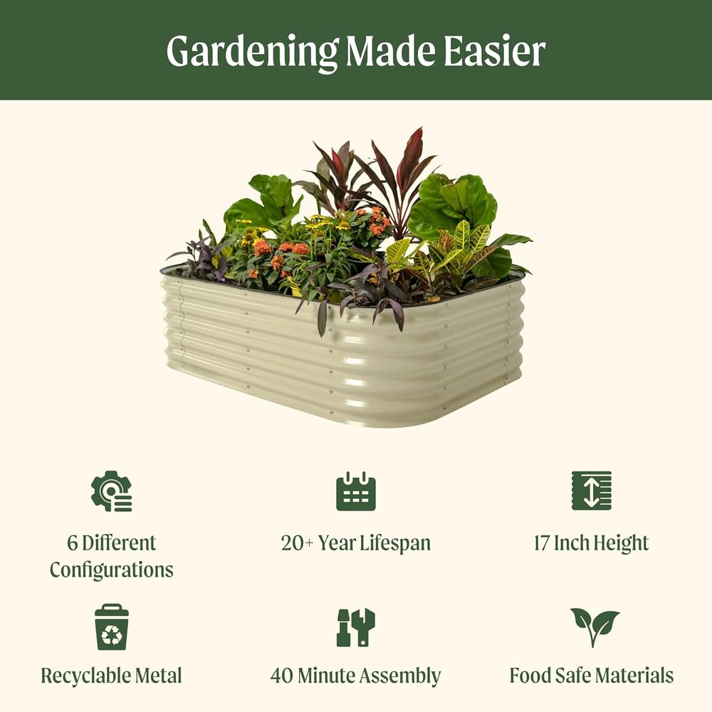 Vego garden Raised Garden Bed  - Planter Raised Metal ulasan dan harga