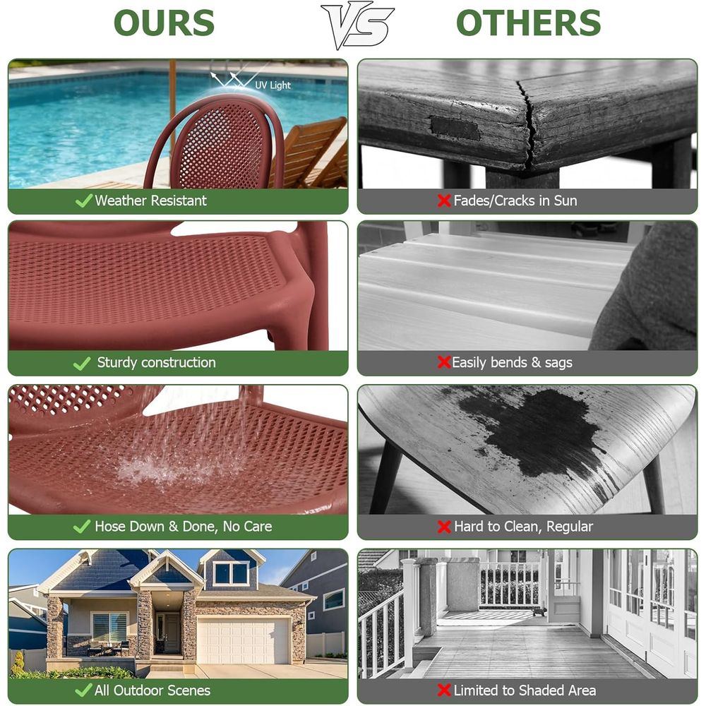 Weather-Resistant Stackable Di - Outdoor Furniture Easy To Clean ulasan dan harga