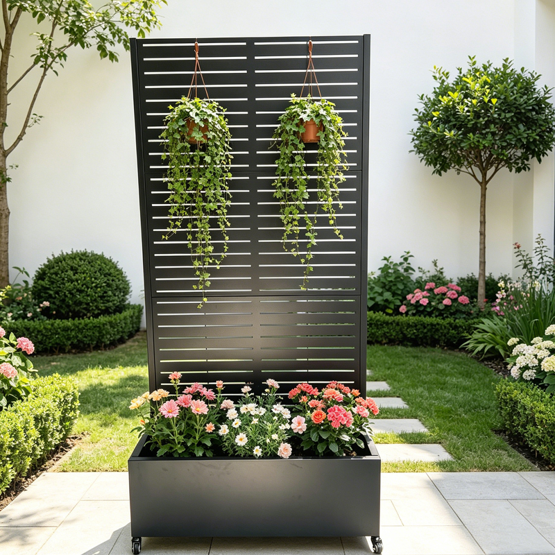 73.2 Inch Tall Privacy Screen  - Planter Raised Metal ulasan dan harga
