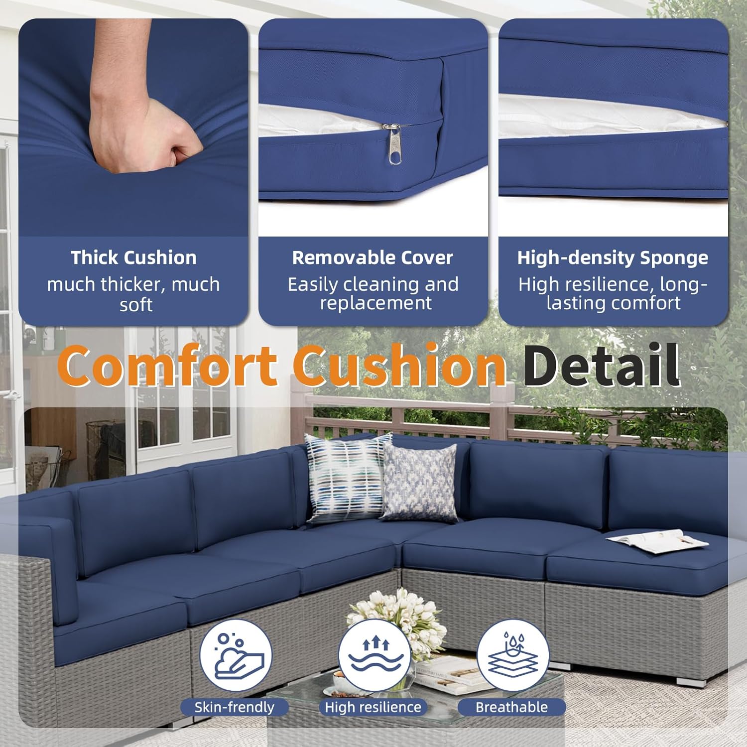 7-Piece Outdoor Patio Furnitur - Outdoor Furniture Grey ulasan dan harga