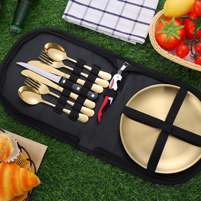 10Pcs Camping Tableware Set 30 - Bistro Table Set ulasan dan harga
