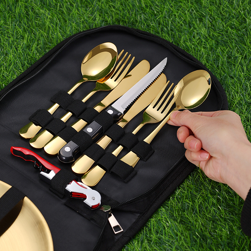 10Pcs Camping Tableware Set 30 - Bistro Table Set ulasan dan harga