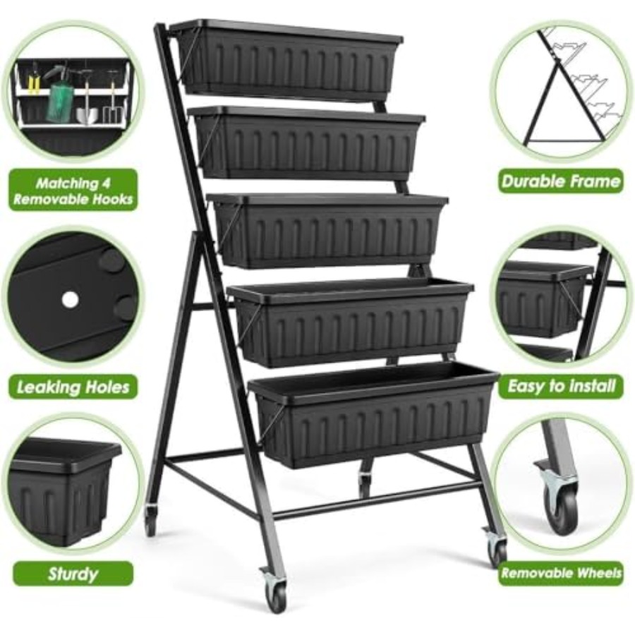2 Pack Vertical Raised Garden  - Planter Raised Metal ulasan dan harga