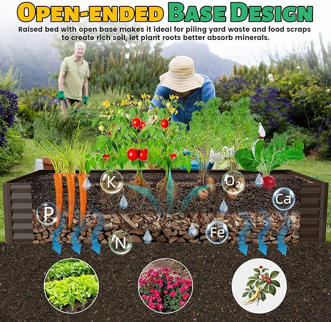 8X4X1.5 Ft Galvanized Raised G - Planter Raised Metal ulasan dan harga