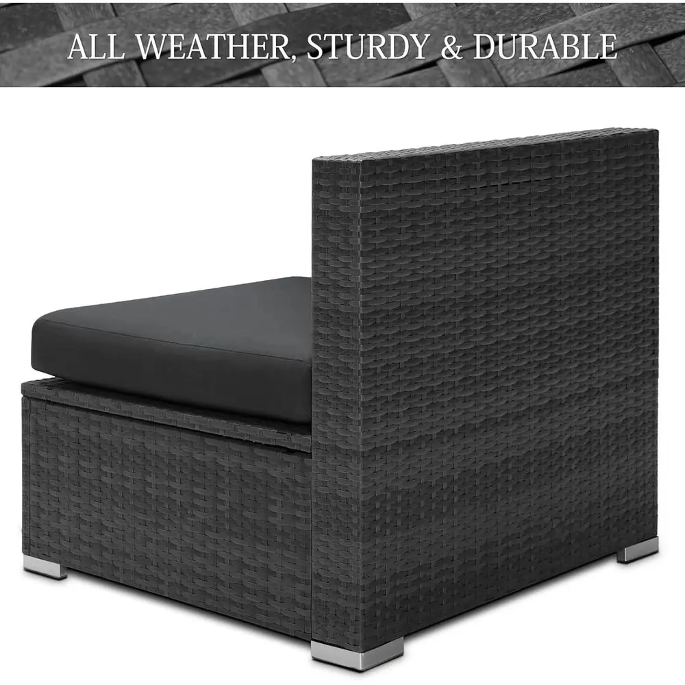 2-Piece Rattan Patio Furniture - Outdoor Furniture Grey ulasan dan harga
