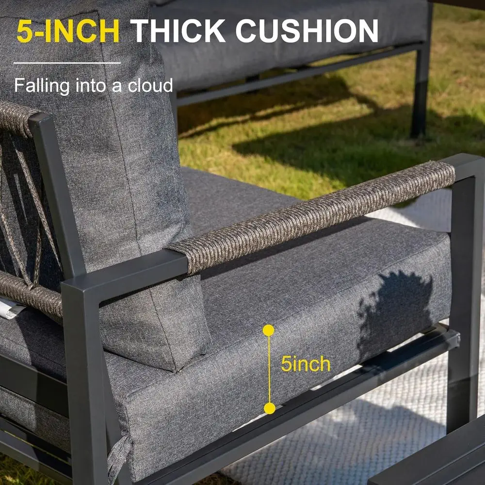 5-Piece Outdoor Patio Furnitur - Outdoor Furniture Grey ulasan dan harga