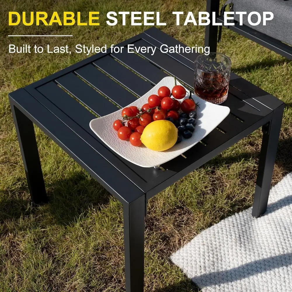 5-Piece Outdoor Patio Furnitur - Outdoor Furniture Grey ulasan dan harga