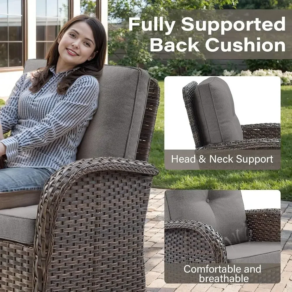 2-Piece Outdoor Swivel Rocking - Outdoor Furniture Grey ulasan dan harga